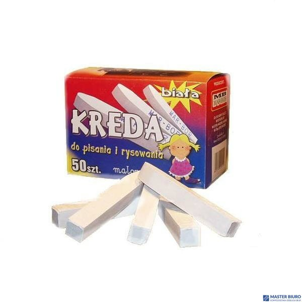 Kreda szkolna biała 50 szt. B4  MAR-BOR