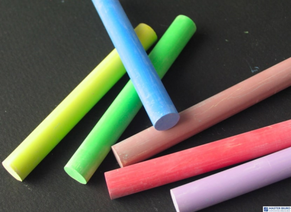 Kreda szkolna niepyląca kolorowa -  opakowanie 100 pałeczek mix TO-80201 Toma