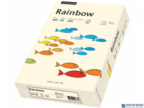 Papier xero kolorowy A4 160g.kremowy R03 RAINBOW 88042257  koś.sł.OPT