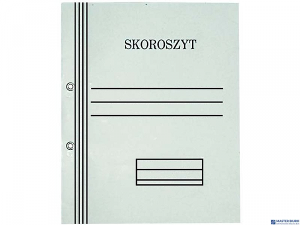 Skoroszyt oczkowy biały pełny A4 300g KIEL-TECH 1-00743 jednostronnie  bielony