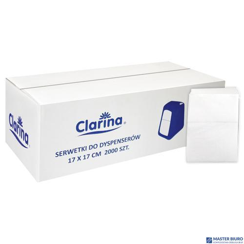 SERWETKI DO DYSPENSERÓW Clarina 17x17 cm Białe 2000 szt. 18169