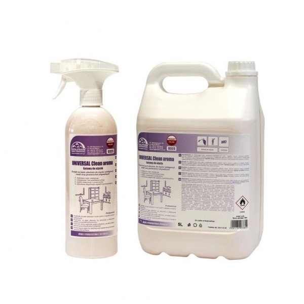 DOLPHIN Universal Clean Aroma  0,75L - Środek na bazie alkoholu do mycia i pielęgnacji mebli oraz powierzchni zmywalnych D 323/0,75