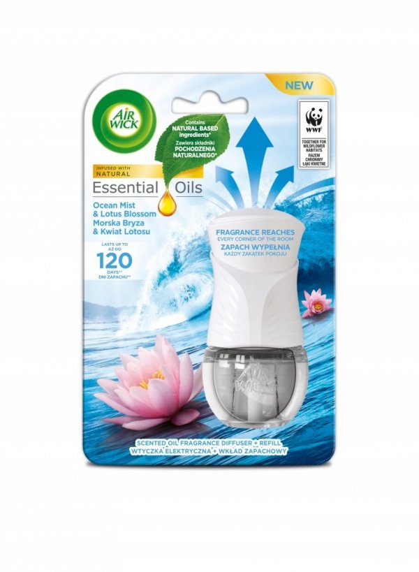 AIR WICK odświeżacz Elektryczny Morska Bryza i Kwiat Lotosu komplet 19 ml 05475