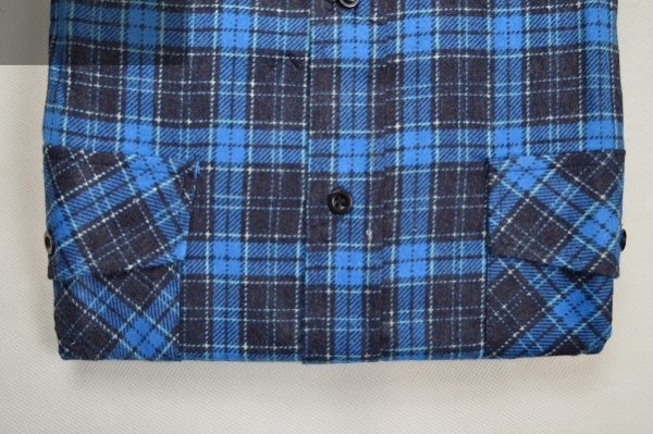 Koszula flanelowa z dwiema kieszeniami -turkusowa