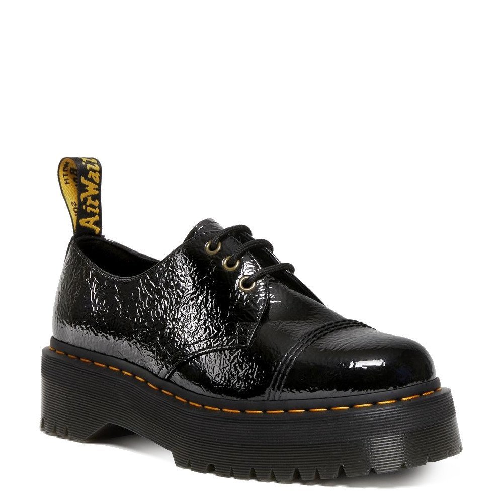 P buty Dr. Martens 1461 QUAD Black Distressed Patent 27716001