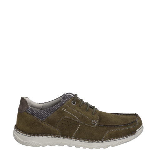 Półbuty Josef Seibel WILSON 10 Oliv Velour/Kombi 42710 TE16 631 
