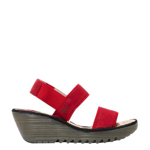 Sandały Fly London YACO 416 Lipstick Red Cupido P501416001