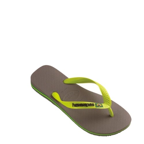 Klapki Havaianas BRASIL LOGO Grey Lime Green