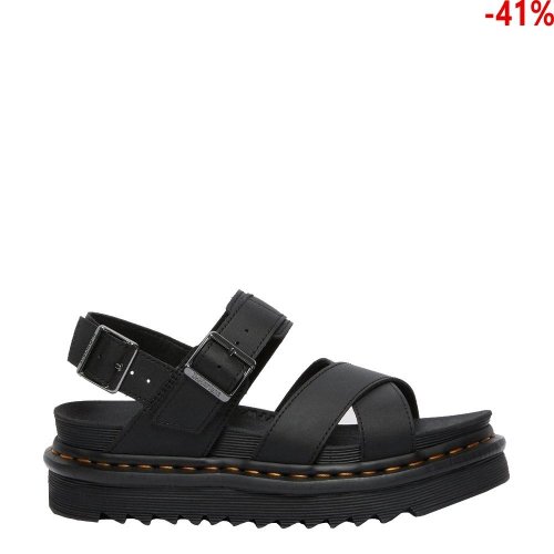 Sandały Dr. Martens VOSS II STRAP SANDALS Black Hydro Leather 26799001