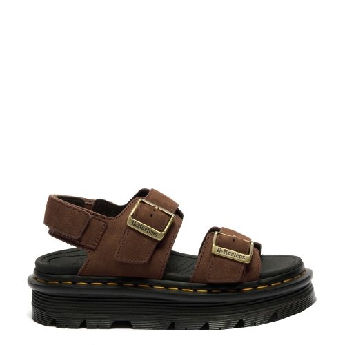 Sandały Dr. Martens ZEBZAG SANDAL Sepia Brown Tumbled Nubuck 42853200