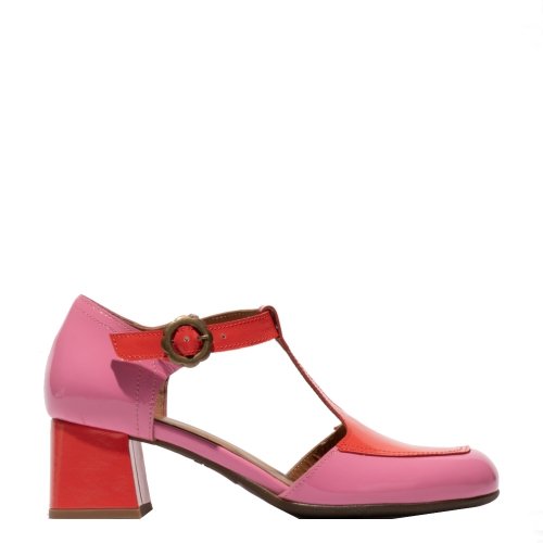 Sandały damskie Fly London POLK 457 skórzane różowy-czerwony P145457004