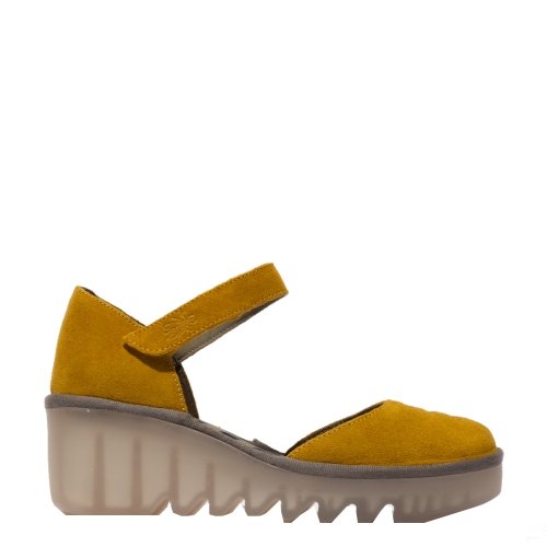 Sandały damskie Fly London BISO 305 skórzane żółty P501305030