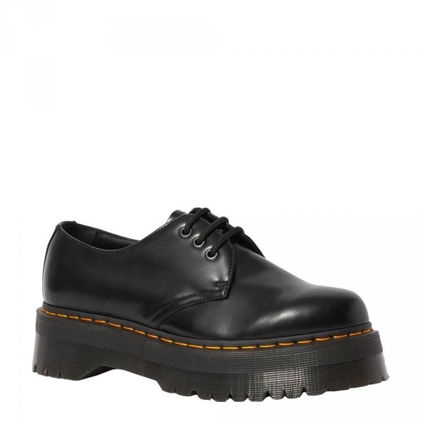 Półbuty Dr. Martens 1461 QUAD PLATFORM Black Polished Smooth 25567001