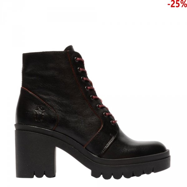 Botki Fly London TYON 802 Black Red Java P144802002