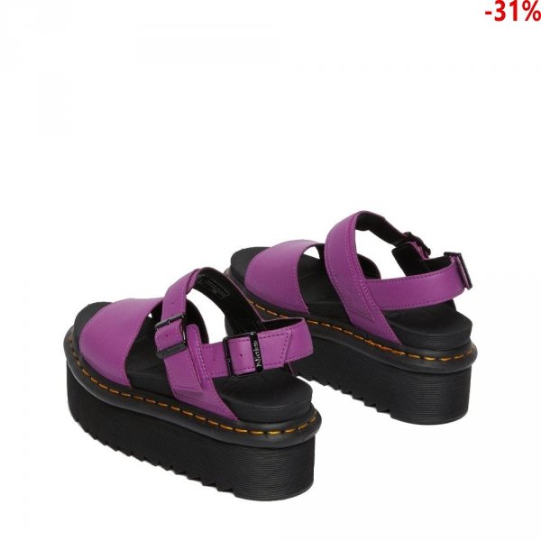 Sandały Dr. Martens VOSS QUAD STRAP SANDALS Bright Purple Hydro Leather 26725501