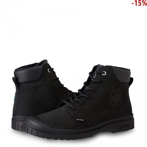 Buty Palladium PAMPA SP20 CUFF LEATHER Black 77891008 WATERPROOF