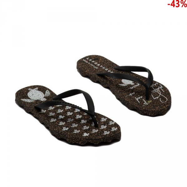 Klapki Asportuguesas TURTLE Black Black P018057001