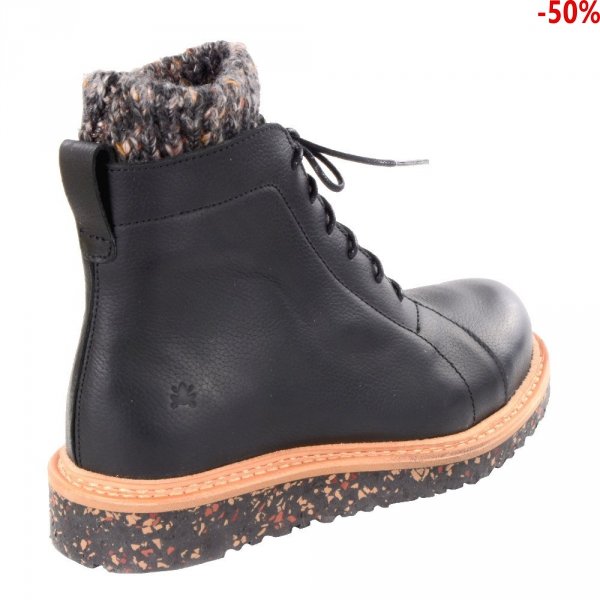 Botki El Naturalista N5552 PIZARRA Black Soft Grain OCIEPLANE