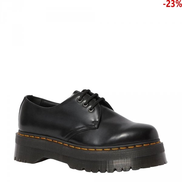 Półbuty Dr. Martens 1461 QUAD PLATFORM Black Polished Smooth 25567001