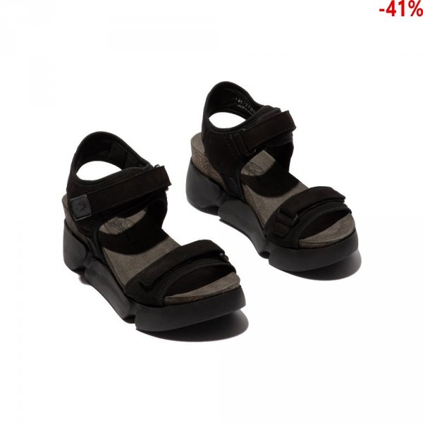 Sandały Fly London SIGO727 Black Strech Cupido P144727000