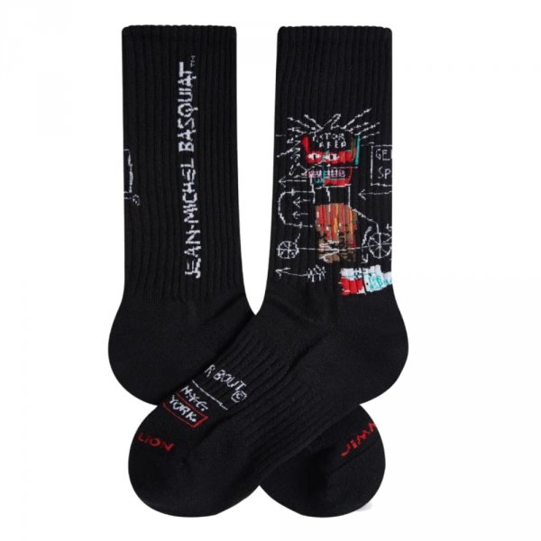 Skarpety Jimmy Lion BASQUIAT GEM SPA Black