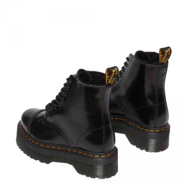 Buty Dr. Martens Sinclair FL Black Buttero &amp; Black Faux Sheepskin 31213001