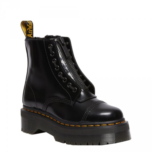 Buty Dr. Martens Sinclair FL Black Buttero &amp; Black Faux Sheepskin 31213001