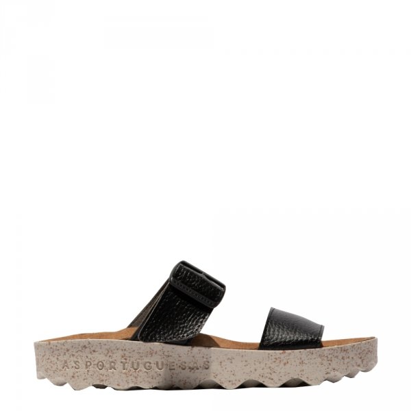 Klapki Asportuguesas COLY L Black Eco Leather P018225005