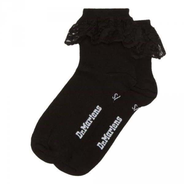 Skarpety Dr. Martens FRILL SOCK Black Organic AD097001