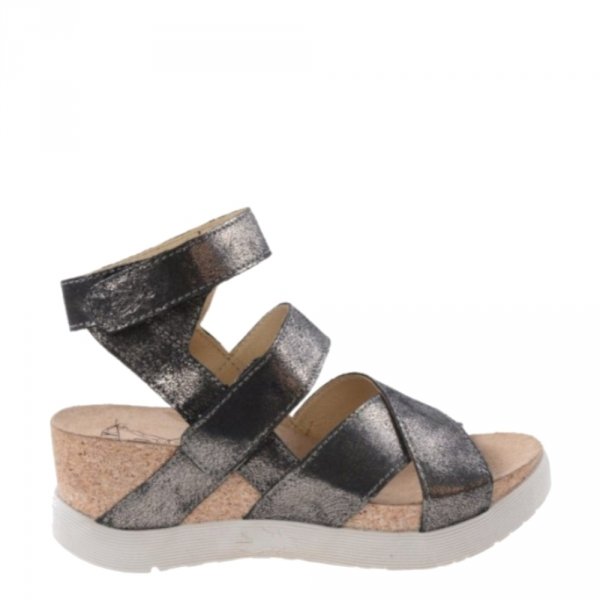 Sandały Fly London WEGE 669 Graphite Cool P143669017