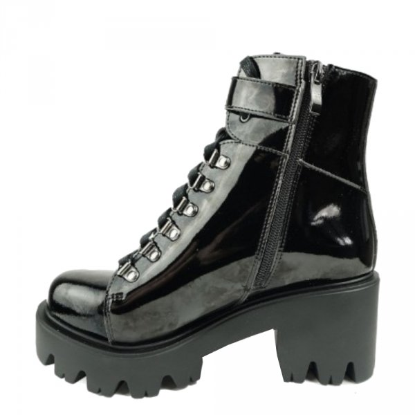 Botki Altercore ENID Vegan Black Patent