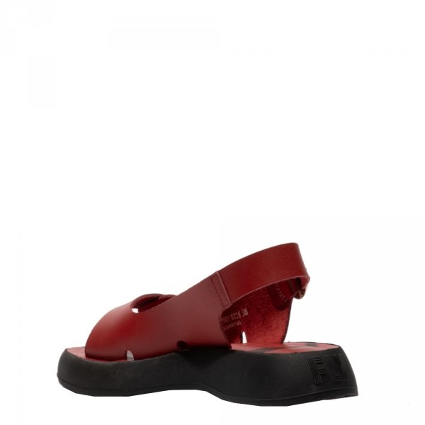 Sandały damskie Fly London BEIV 387 skórzane czerwony P145387001