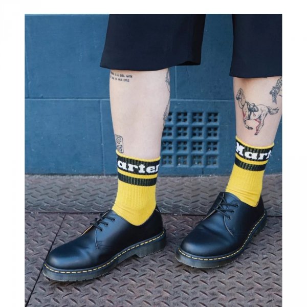 Skarpety Dr. Martens SOCKS  ATHLETIC LOGO Organic Cotton Blend Yellow AC681700