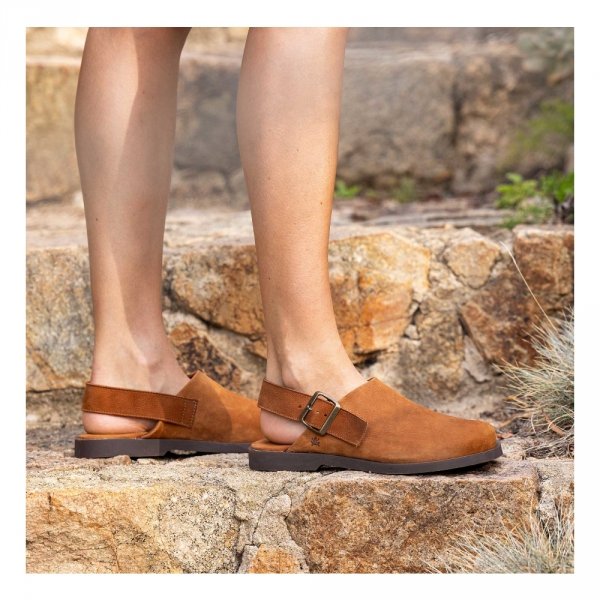 Buty z odkrytą piętą El Naturalista N5871 ARENISCA skórzane różowy