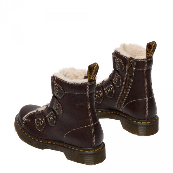 Buty Dr. Martens 1460 LTT FL 4 Tie Boot Dark Brown Grizzly 41417200