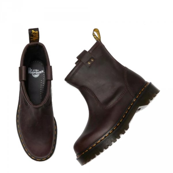 Buty Dr. Martens ANISTONE LO Dark Brown Burnished Waxy Pull Up 31880201