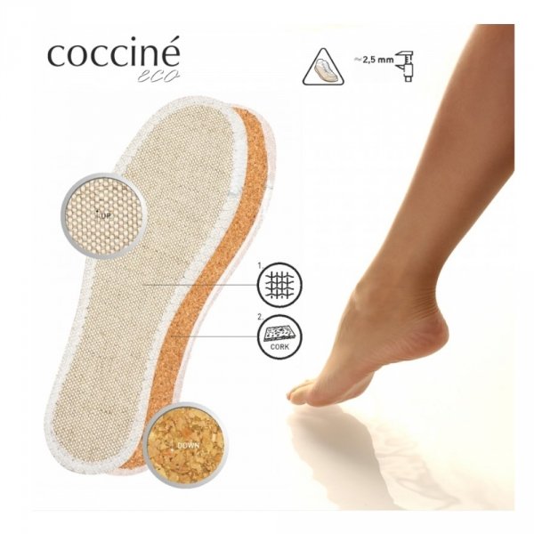 Wkładki Coccine ECO INSOLE 2 LINEN ON CORK