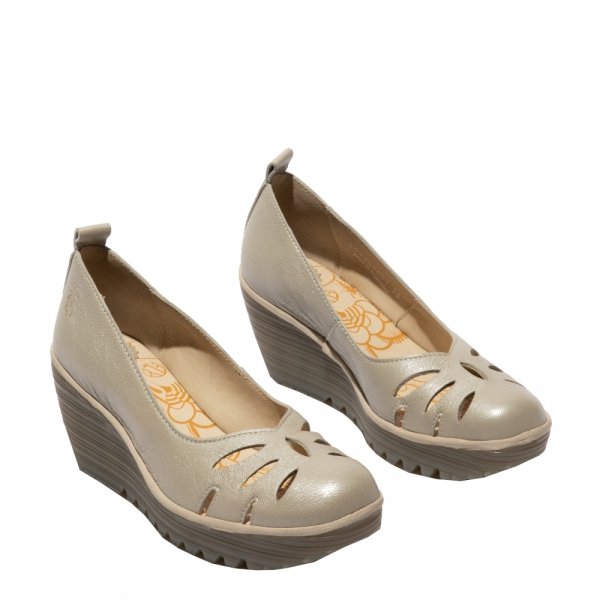 Czółenka Fly London YUBI 480 Silver Borgogna P501480001