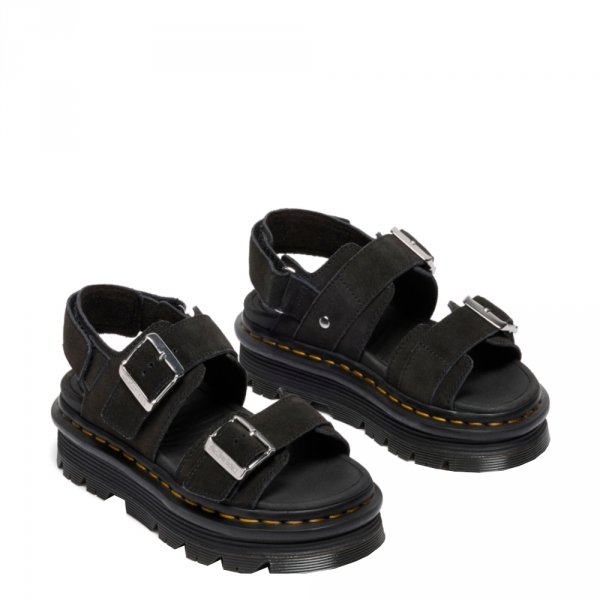 Sandały Dr. Martens ZEBZAG SANDAL Black EH Suede 42689001