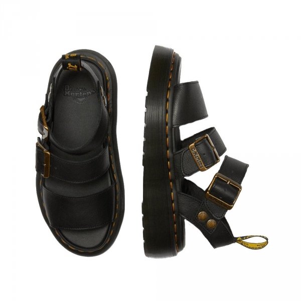Sandały Dr. Martens GRYPHON QUAD PLATFORM Black Pisa 25720001
