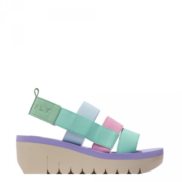 Sandały Fly London YERE 847 Spearmint/Multicolor/Spearmint Cupido/Elastic P144847010