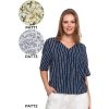 BLUZKA DAMSKA Z WISKOZY Z DEKOLTEM W SEREK BD3000-005