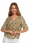 BLUZKA DAMSKA Z WISKOZY Z DEKOLTEM W SEREK BD3000-005