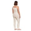 PIŻAMA DAMSKA NA RAMIĄCZKACH PRĄŻKOWANA DZIANINA PLUS SIZE PDD4400-011 S/S 2025