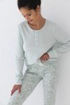 PIŻAMA SENSIS OLIVE INTERLOCK DŁ/RĘKAW