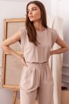 Stylove S259 Kombinezon z poduszkami na ramionach - beżowy