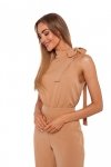 Moe M746 Kombinezon halter neck - karmelowy