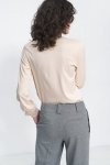 Nife Spodnie wide leg w czarną jodełkę - SD82