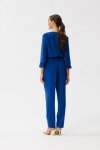 Stylove S355 Kombinezon z łezką w dekolcie - chabrowy