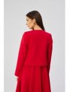 Stylove S368 Krótka marynarka bez zapięcia - czerwona